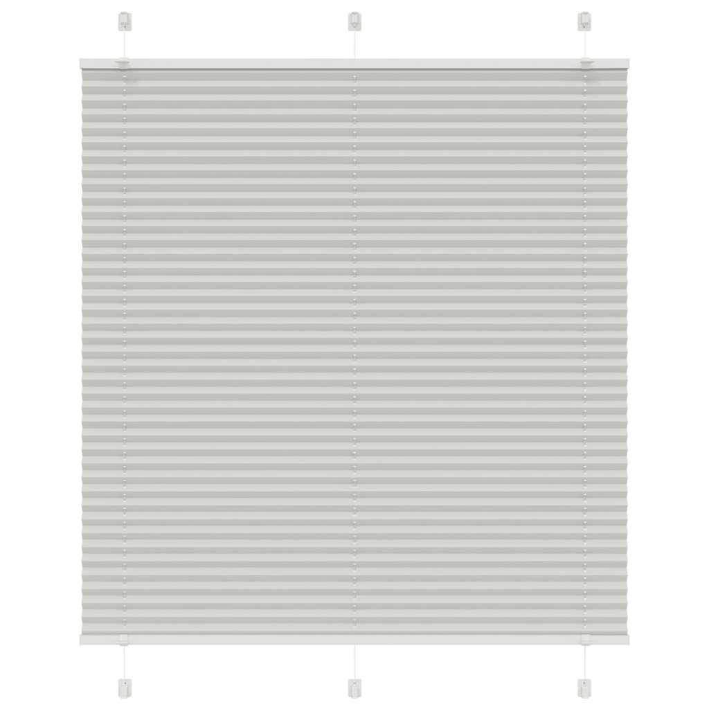 vidaXL Plissee Hellgrau 115x100 cm Stoffbreite 114,4 cm Polyester