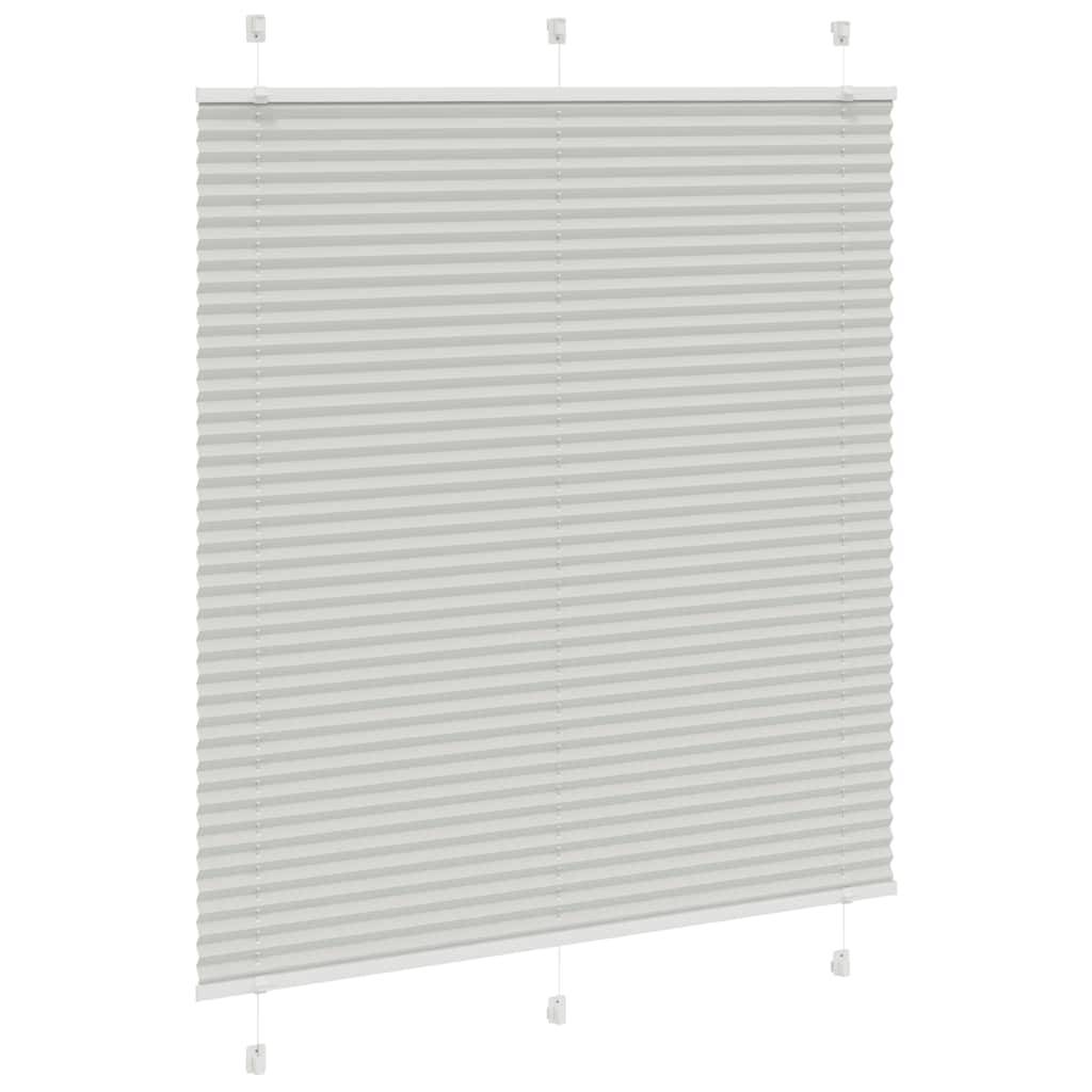 vidaXL Plissee Hellgrau 120x100 cm Stoffbreite 119,4 cm Polyester
