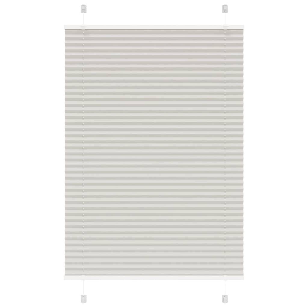 vidaXL Plissee Hellgrau 90x100 cm Stoffbreite 89,4 cm Polyester