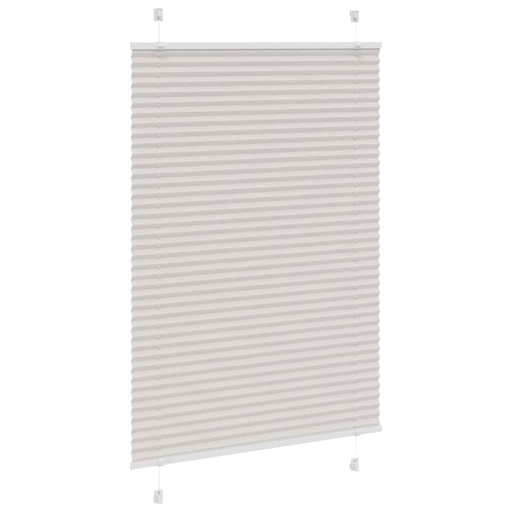 vidaXL Plissee Hellgrau 90x100 cm Stoffbreite 89,4 cm Polyester