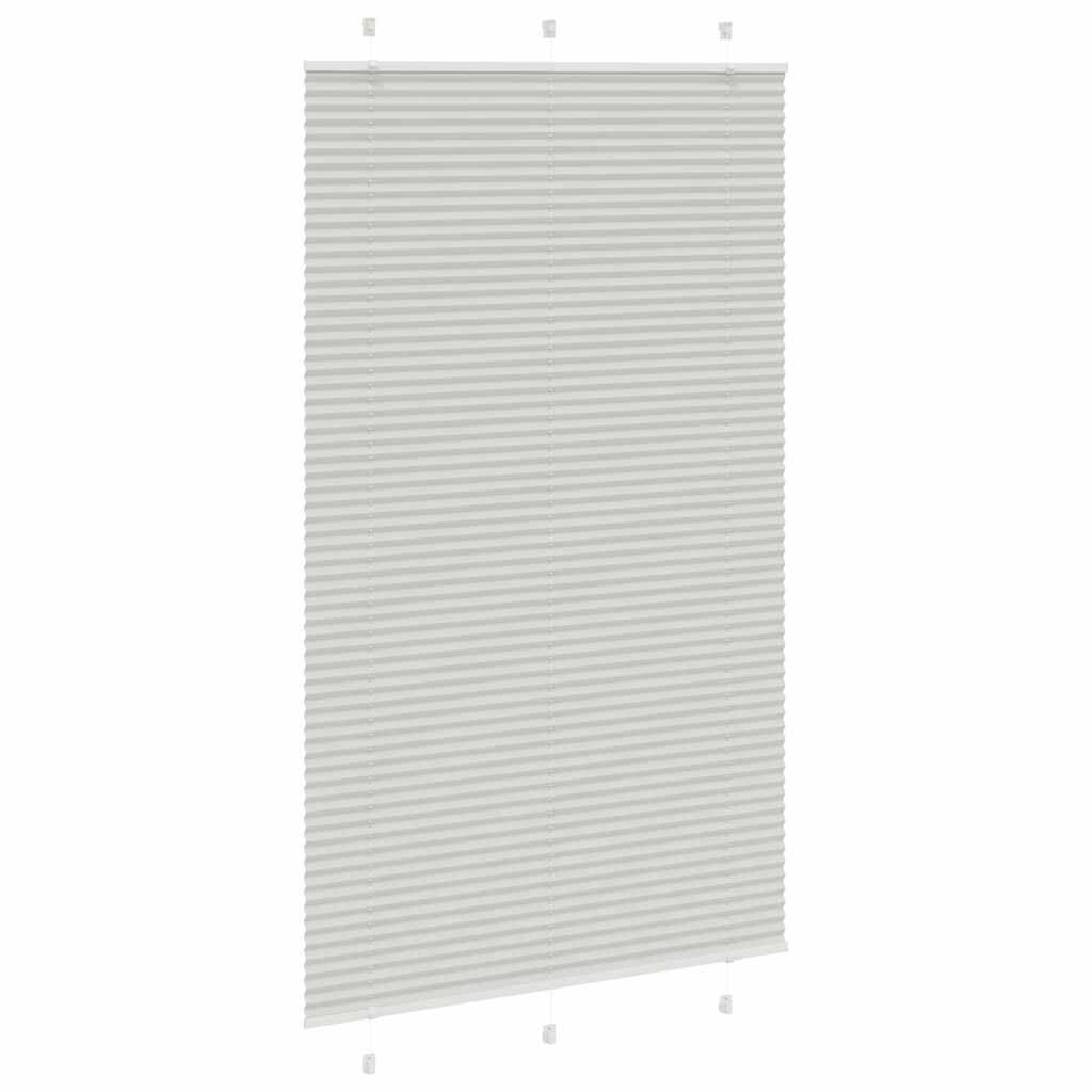vidaXL Plissee Hellgrau 115x200 cm Stoffbreite 114,4 cm Polyester