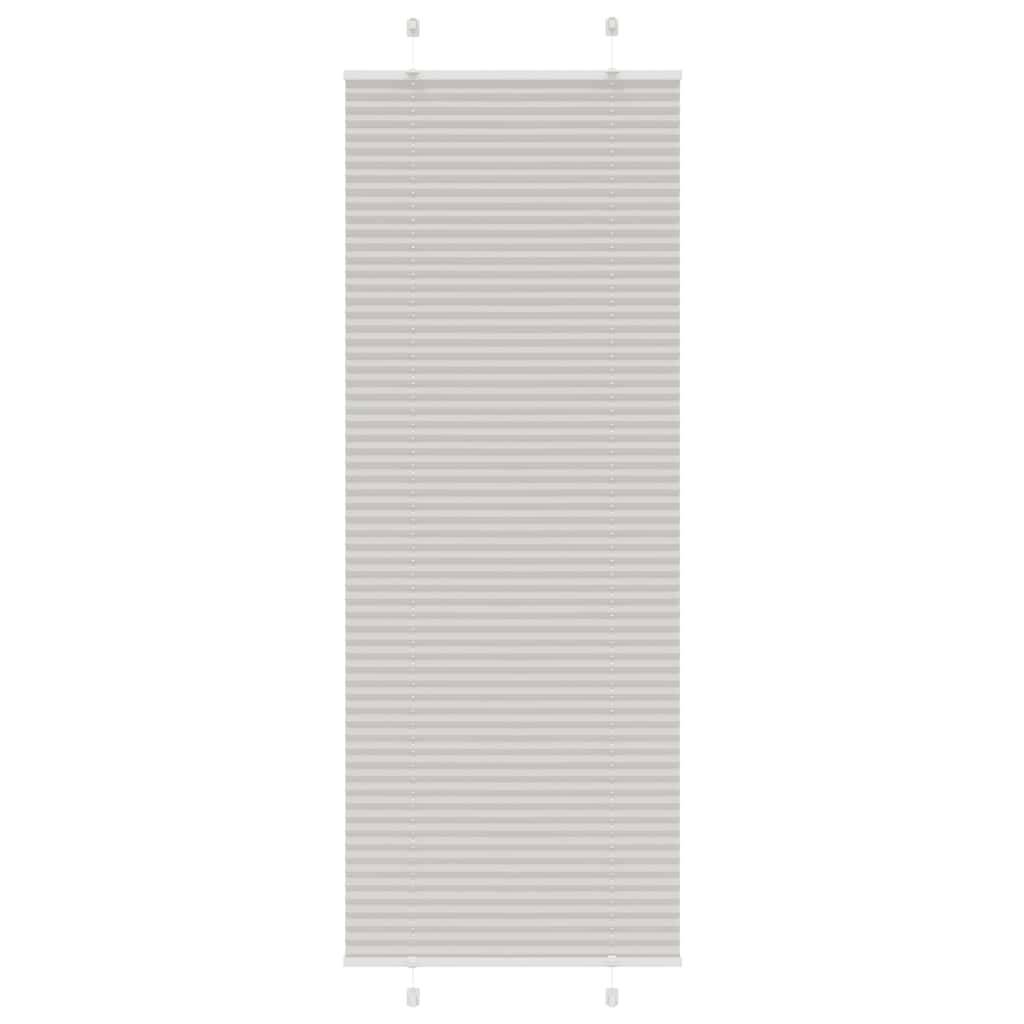 vidaXL Plissee Hellgrau 75x200 cm Stoffbreite 74,4 cm Polyester