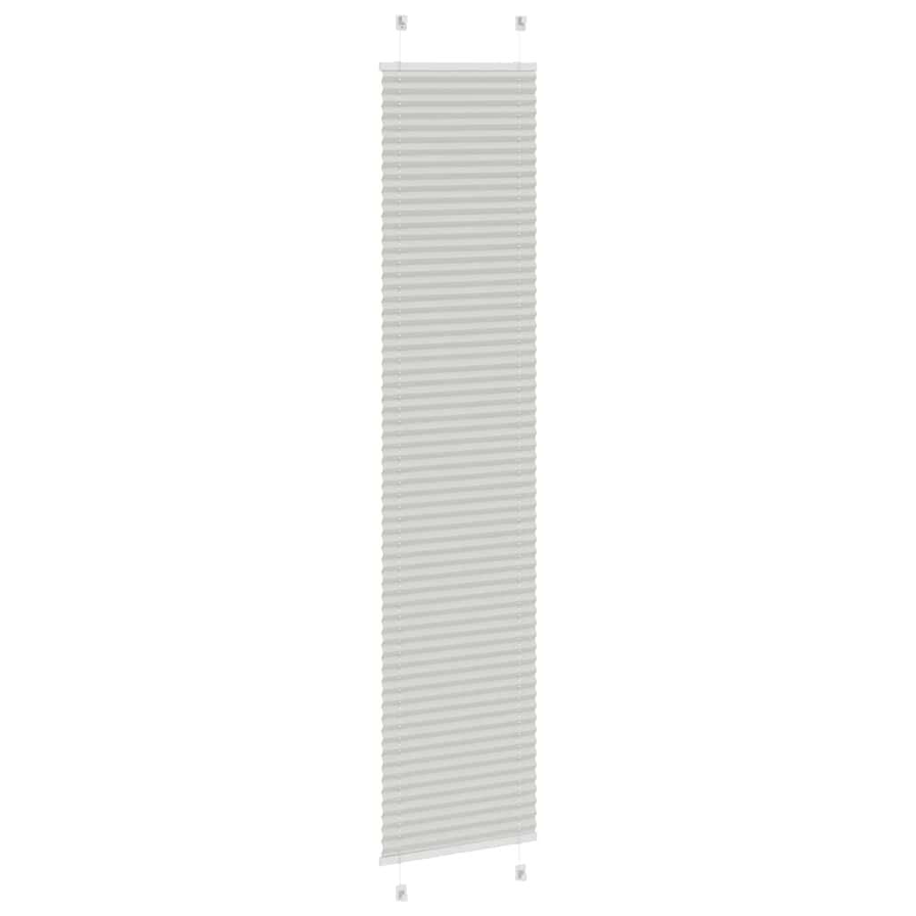 vidaXL Plissee Hellgrau 40x200 cm Stoffbreite 39,4 cm Polyester