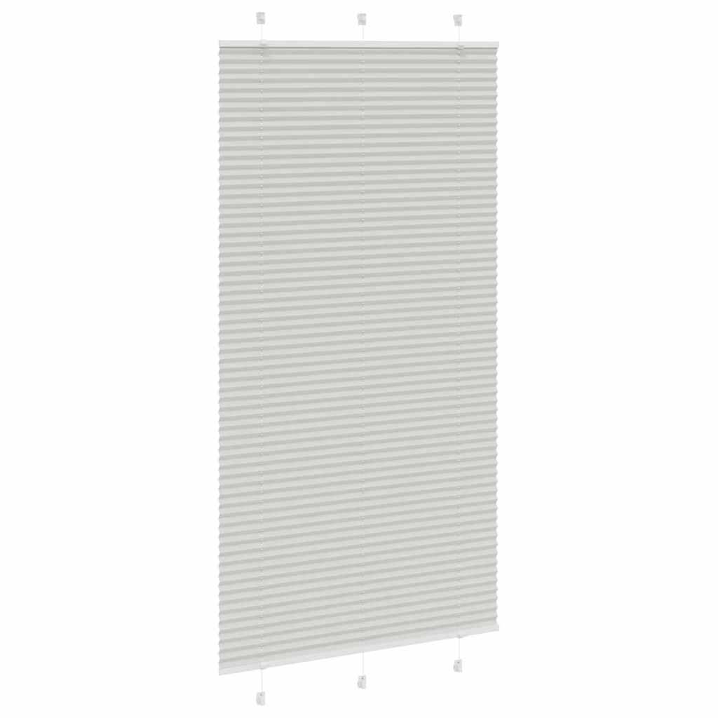 vidaXL Plissee Hellgrau 105x200 cm Stoffbreite 104,4 cm Polyester