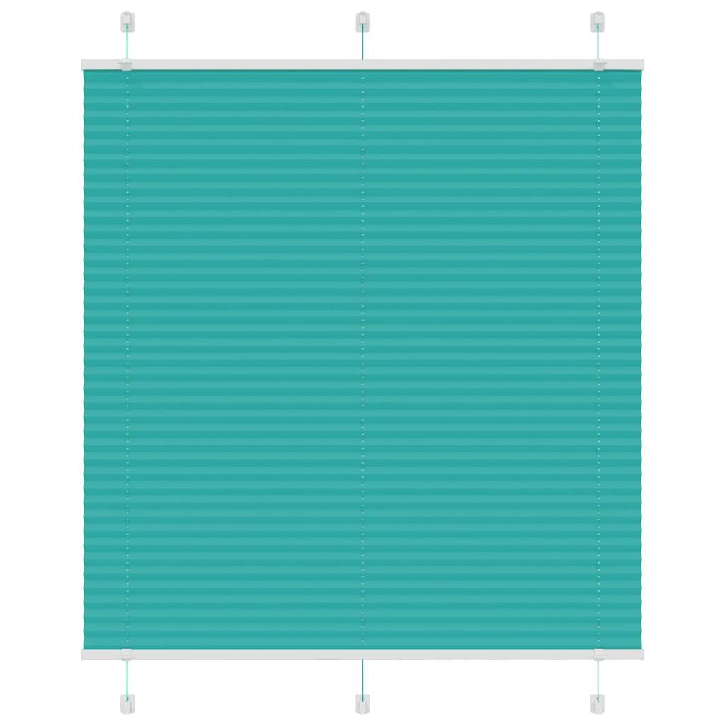 vidaXL Plissee Petrolgrün 115x100 cm Stoffbreite 114,4 cm Polyester
