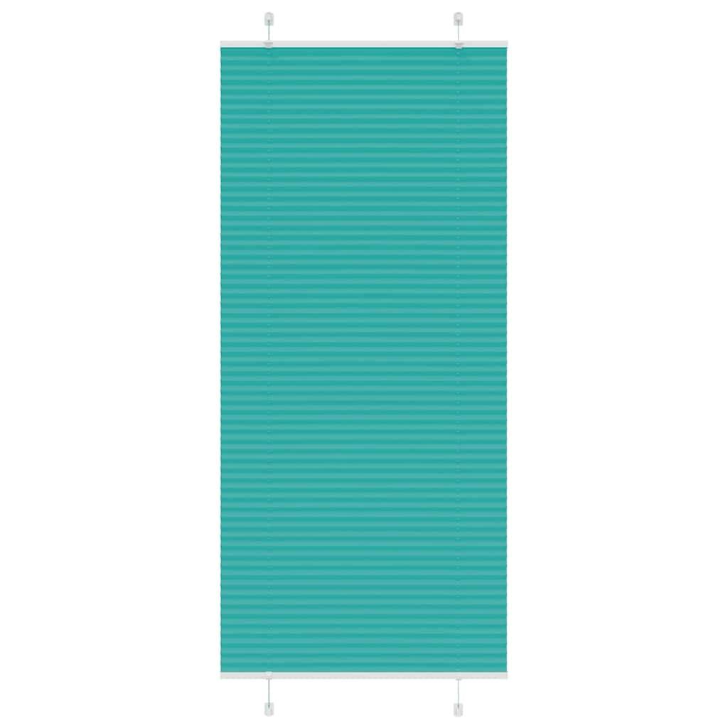 vidaXL Plissee Petrolgrün 90x200 cm Stoffbreite 89,4 cm Polyester