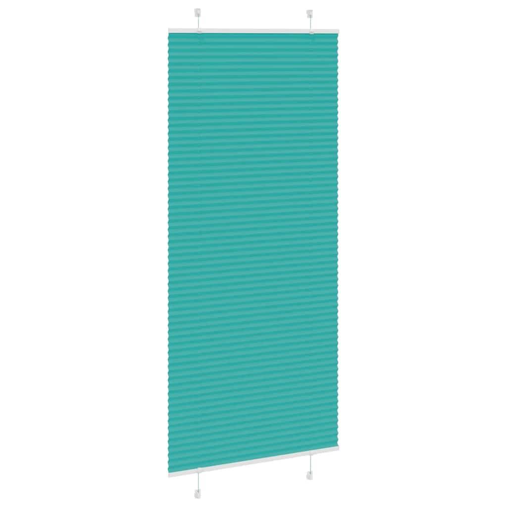 vidaXL Plissee Petrolgrün 95x200 cm Stoffbreite 94,4 cm Polyester