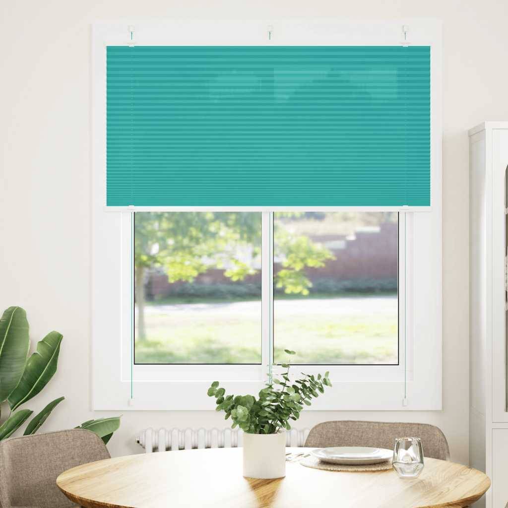 vidaXL Plissee Petrolgrün 120x150 cm Stoffbreite 119,4 cm Polyester