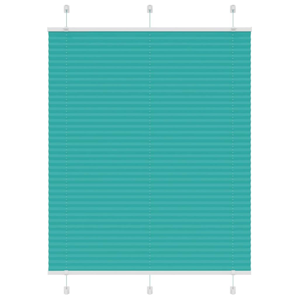 vidaXL Plissee Petrolgrün 105x150 cm Stoffbreite 104,4 cm Polyester