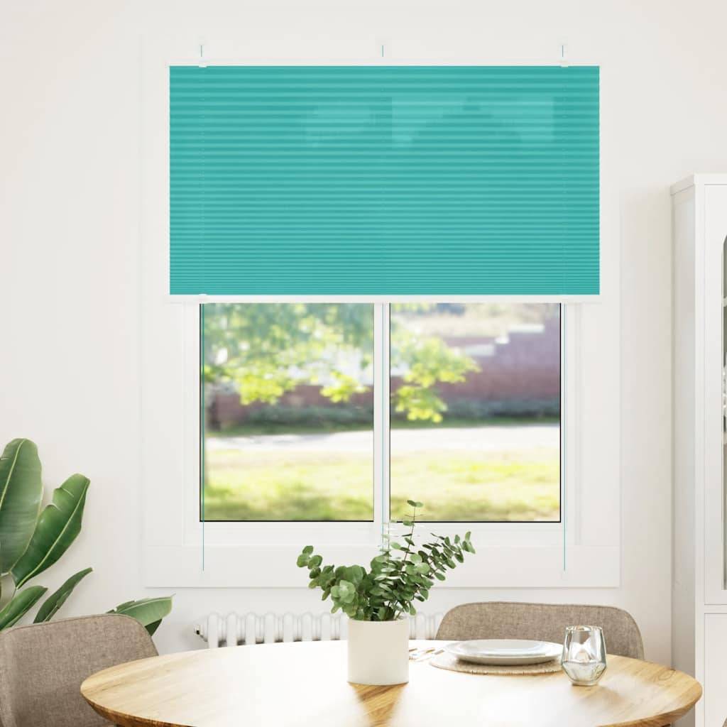 vidaXL Plissee Petrolgrün 105x150 cm Stoffbreite 104,4 cm Polyester