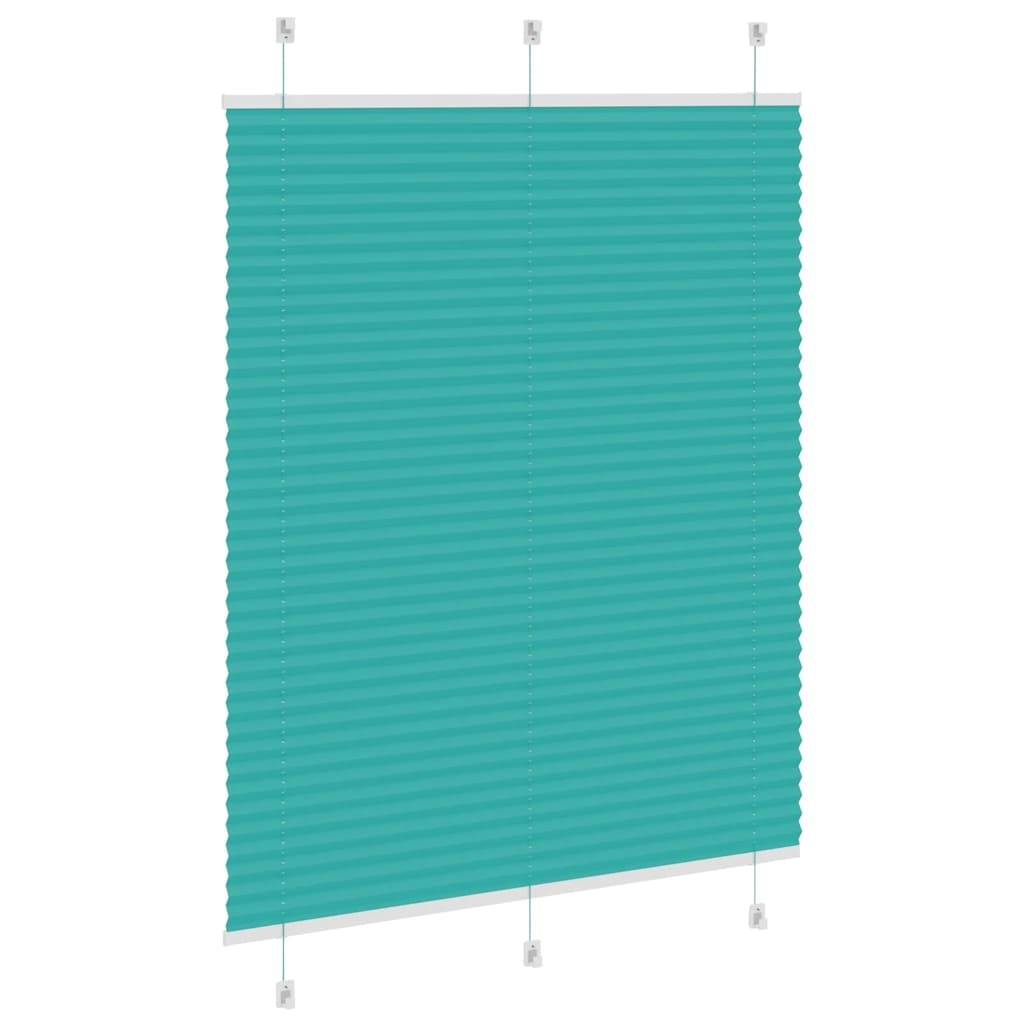 vidaXL Plissee Petrolgrün 105x150 cm Stoffbreite 104,4 cm Polyester