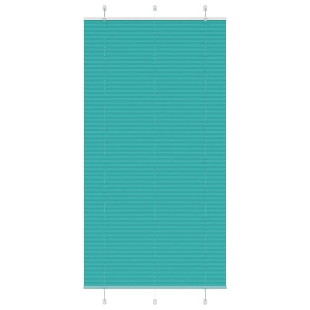 vidaXL Plissee Petrolgrün 105x200 cm Stoffbreite 104,4 cm Polyester