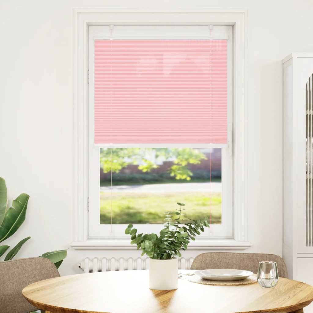 vidaXL Plissee Rosa 80x100 cm Stoffbreite 79,4 cm Polyester