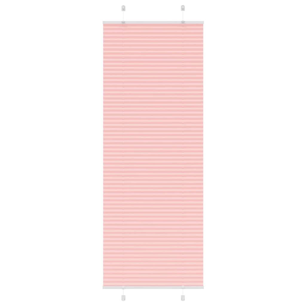 vidaXL Plissee Rosa 75x200 cm Stoffbreite 74,4 cm Polyester