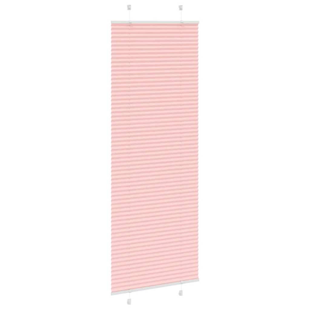 vidaXL Plissee Rosa 75x200 cm Stoffbreite 74,4 cm Polyester