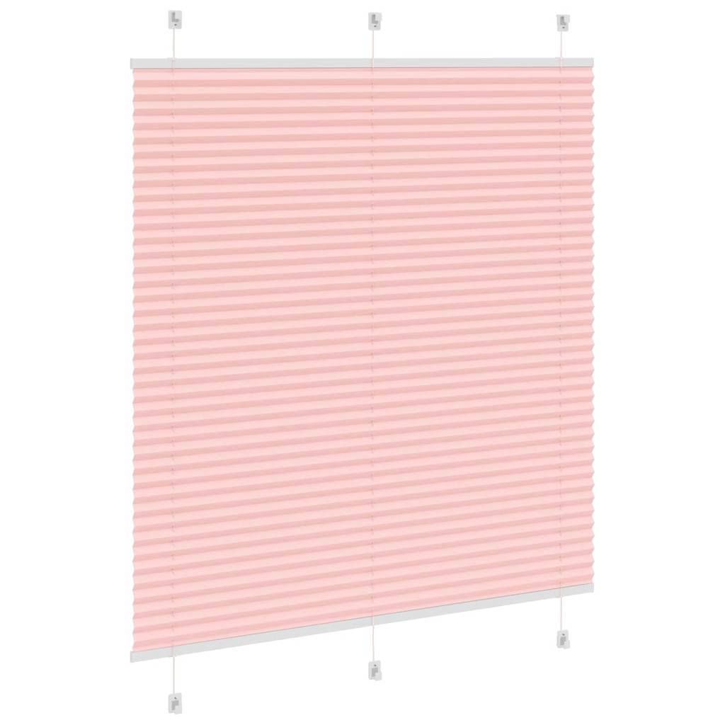 vidaXL Plissee Rosa 115x100 cm Stoffbreite 114,4 cm Polyester