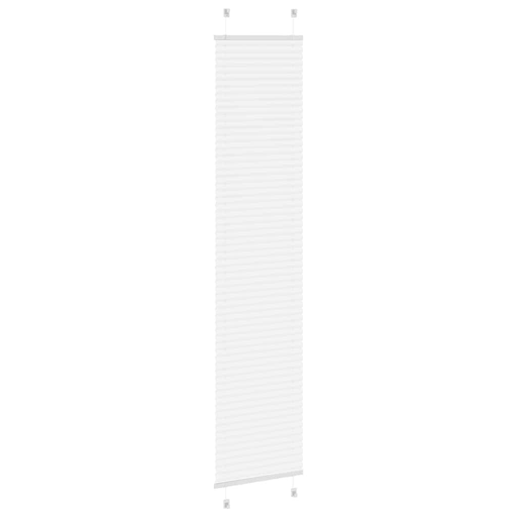 vidaXL Plissee Weiß 40x200 cm Stoffbreite 39,4 cm Polyester