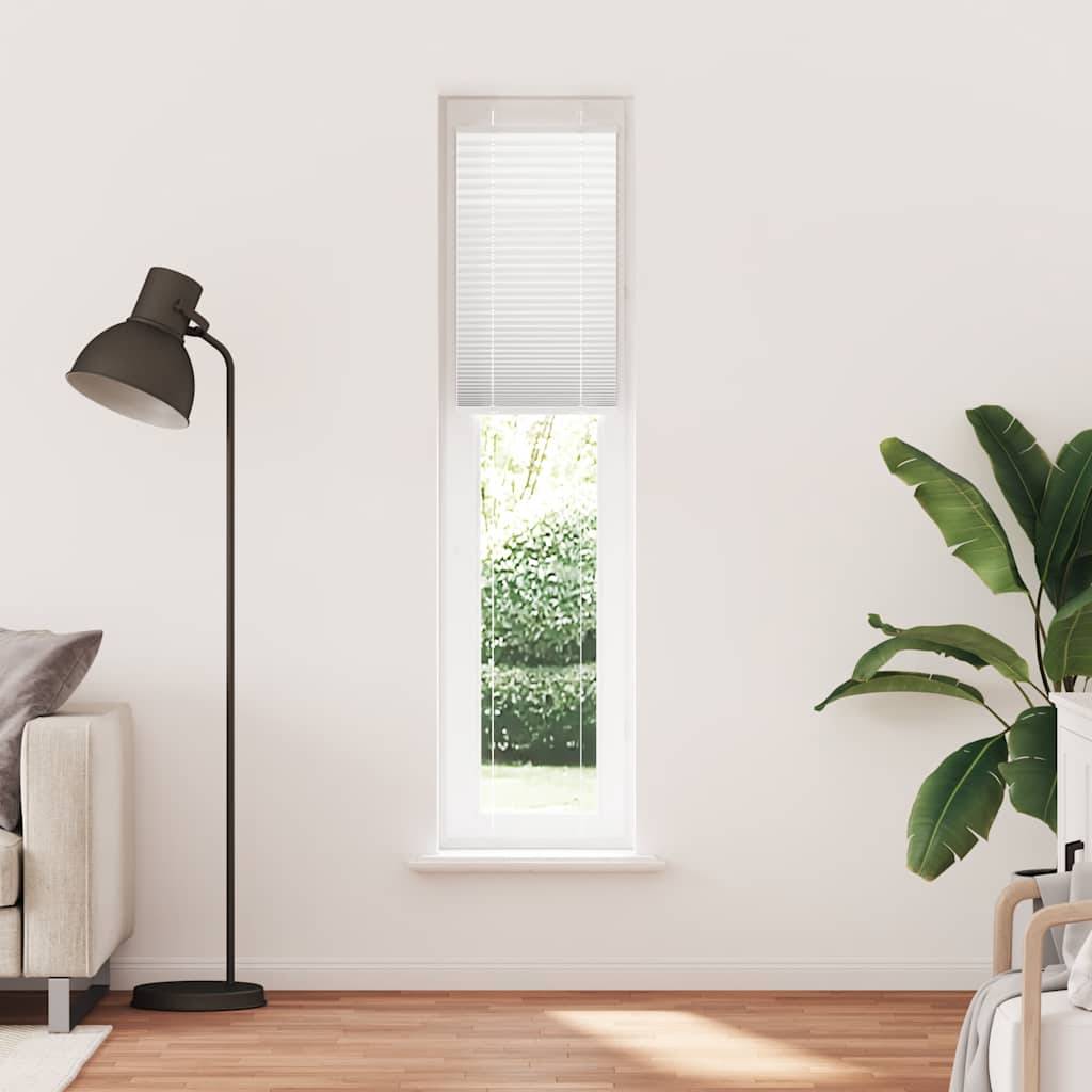 vidaXL Plissee Weiß 40x200 cm Stoffbreite 39,4 cm Polyester