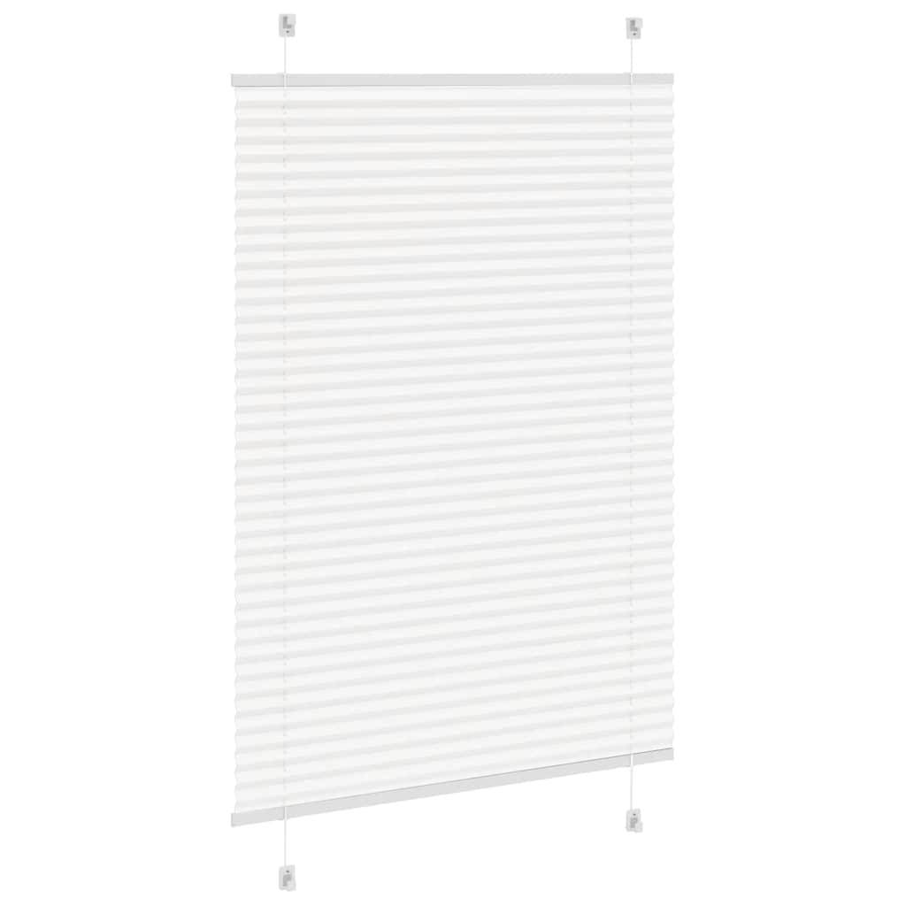 vidaXL Plissee Weiß 95x100 cm Stoffbreite 94,4 cm Polyester