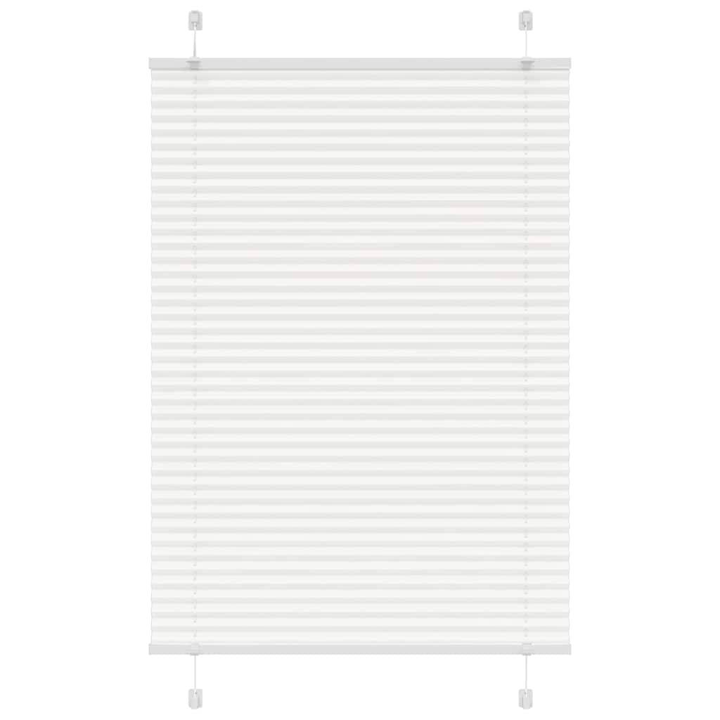 vidaXL Plissee Weiß 85x100 cm Stoffbreite 84,4 cm Polyester