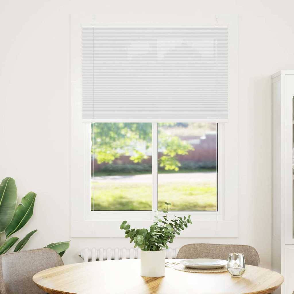 vidaXL Plissee Weiß 100x150 cm Stoffbreite 99,4 cm Polyester