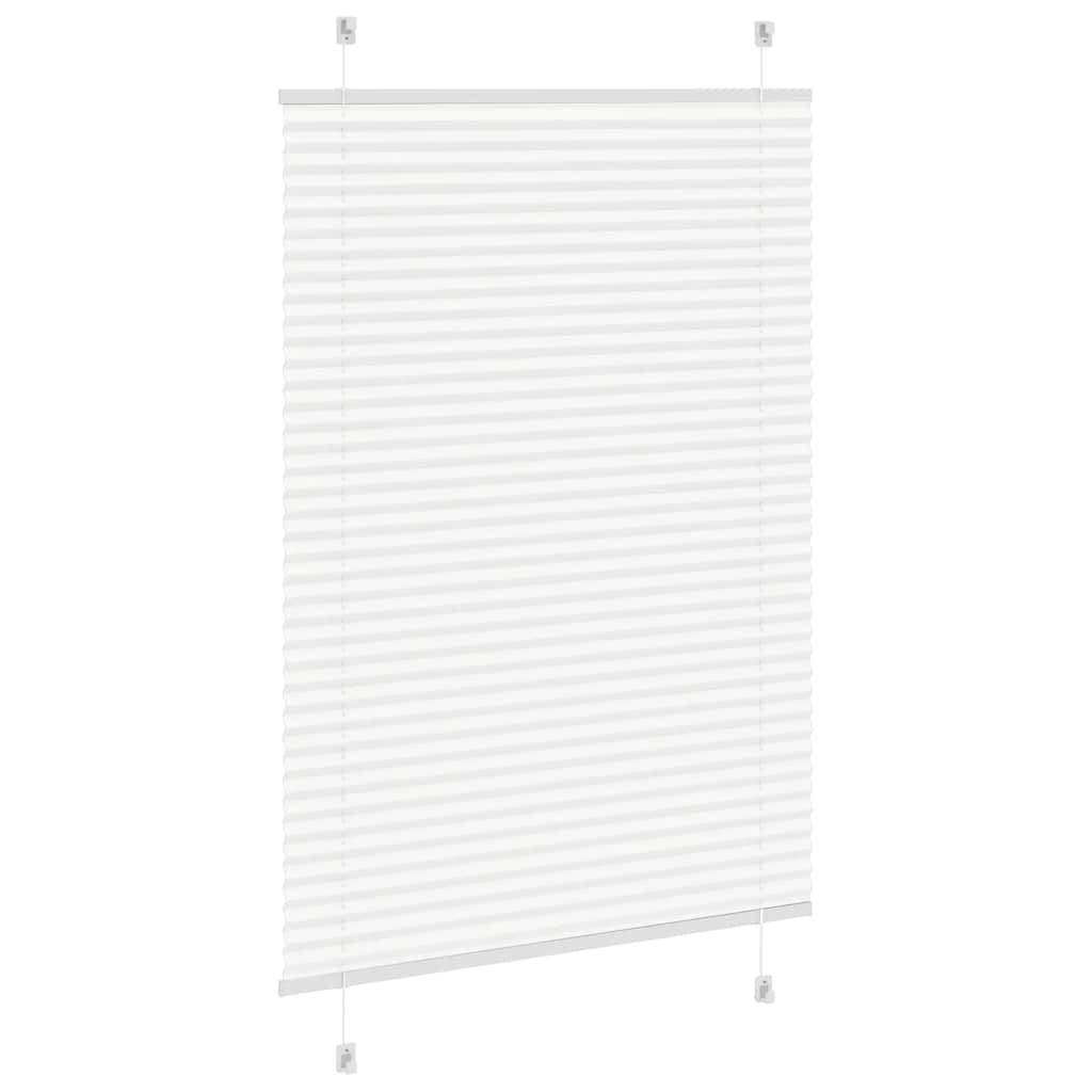 vidaXL Plissee Weiß 85x100 cm Stoffbreite 84,4 cm Polyester