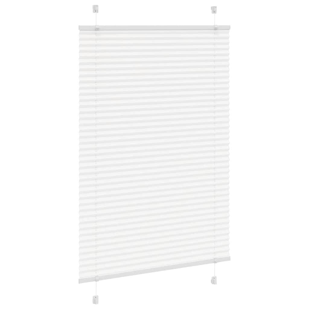 vidaXL Plissee Weiß 85x100 cm Stoffbreite 84,4 cm Polyester