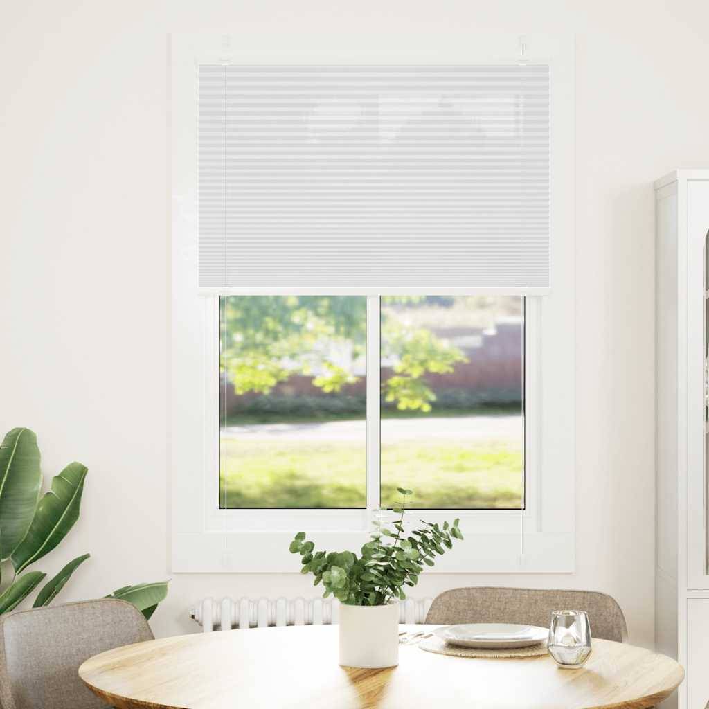 vidaXL Plissee Weiß 85x100 cm Stoffbreite 84,4 cm Polyester
