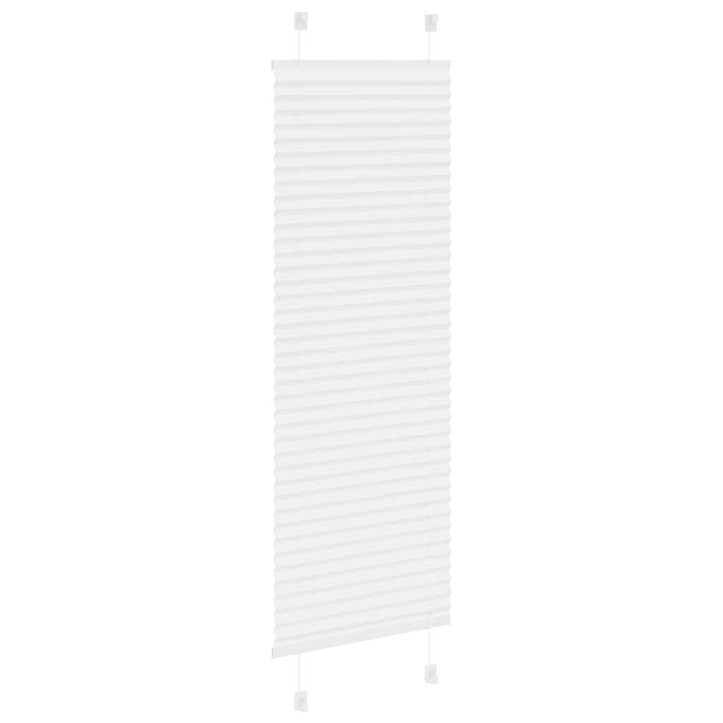 vidaXL Plissee Weiß 45x150 cm Stoffbreite 44,4 cm Polyester