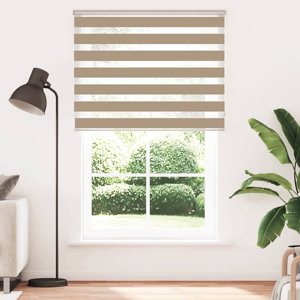 vidaXL Zebrarollo Sandbraun 150x230 cm Stoffbreite 145,9 cm Polyester
