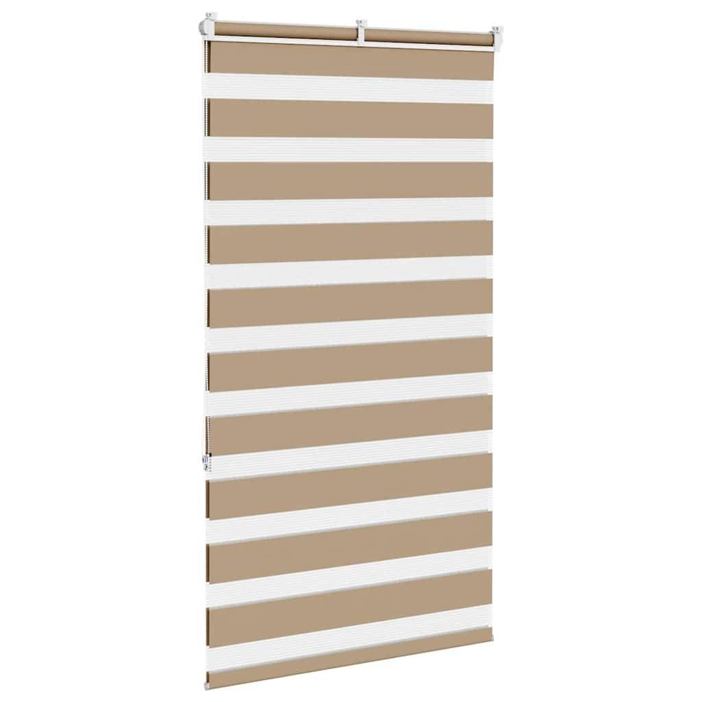 vidaXL Zebrarollo Sandbraun 75x150 cm Stoffbreite 70,9 cm Polyester