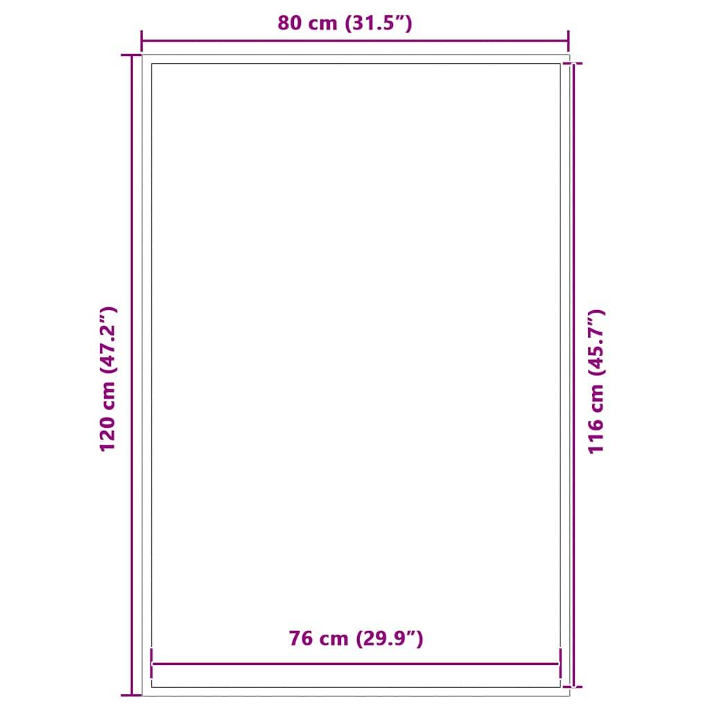 vidaXL Fußmatte 80x120 cm Anthrazit