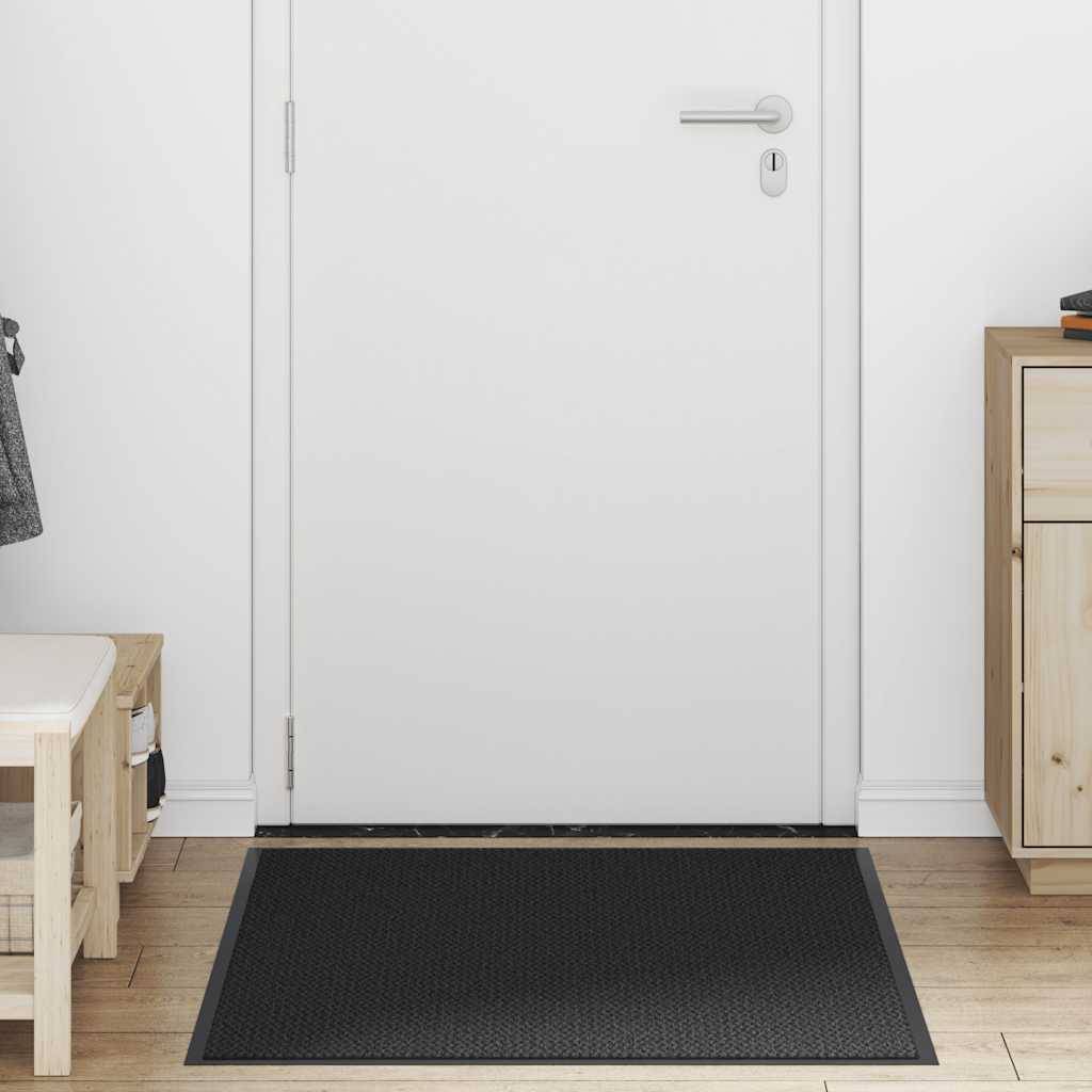 vidaXL Fußmatte Schwarz 90x150 cm