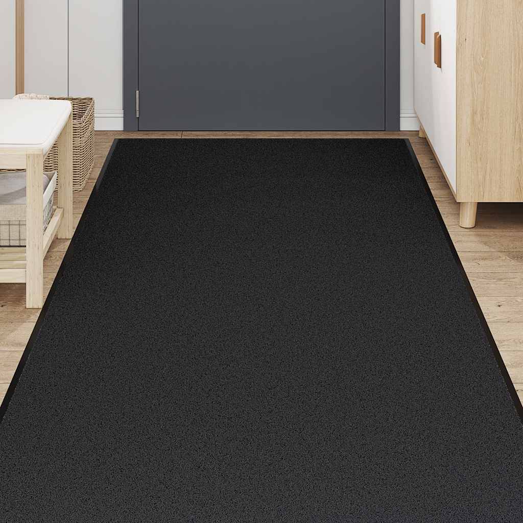 vidaXL Fußmatte Schwarz 115x500 cm