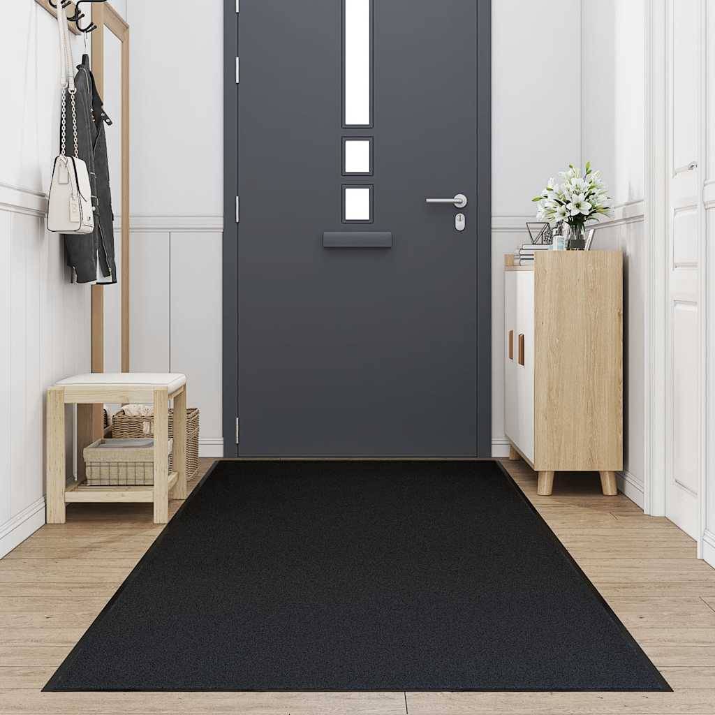 vidaXL Fußmatte Schwarz 115x500 cm