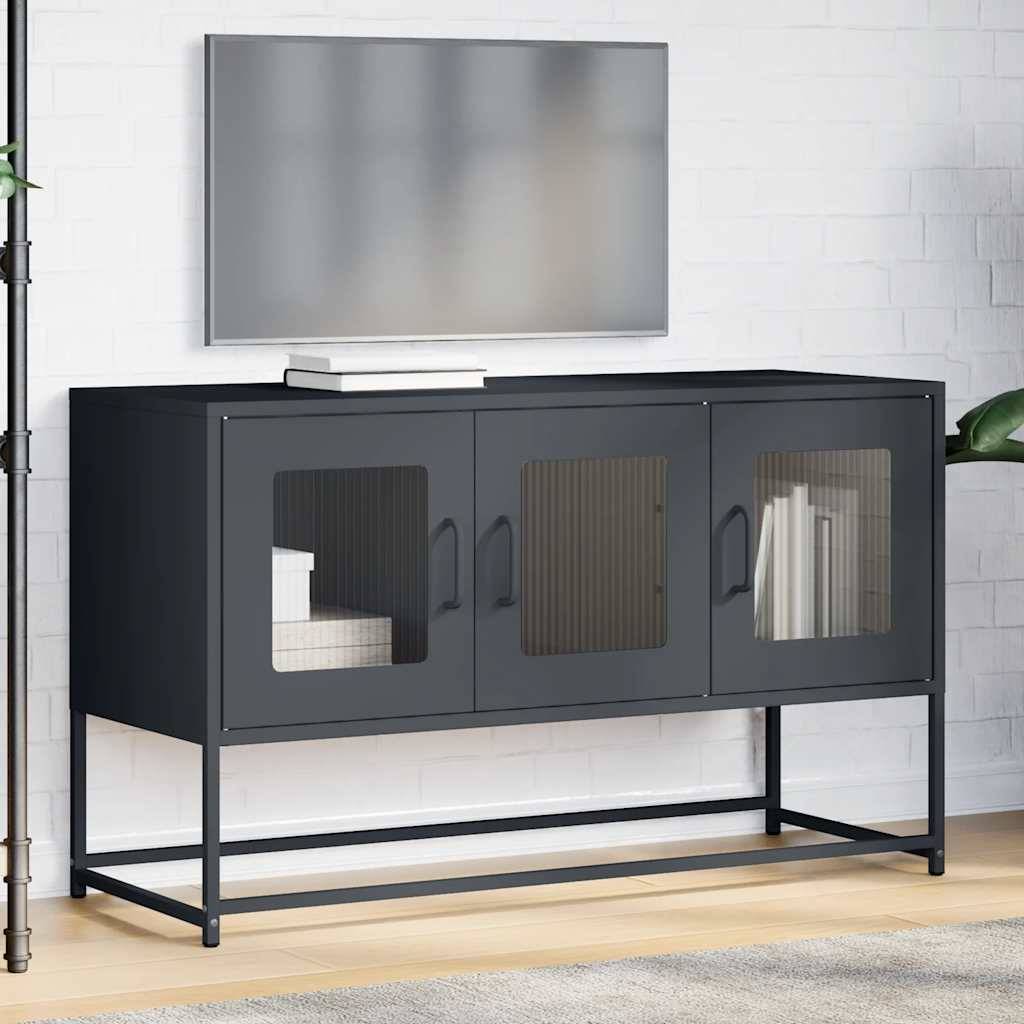 vidaXL TV-Schrank Anthrazit 100,5x39x60,5 cm Kaltgewalzter Stahl