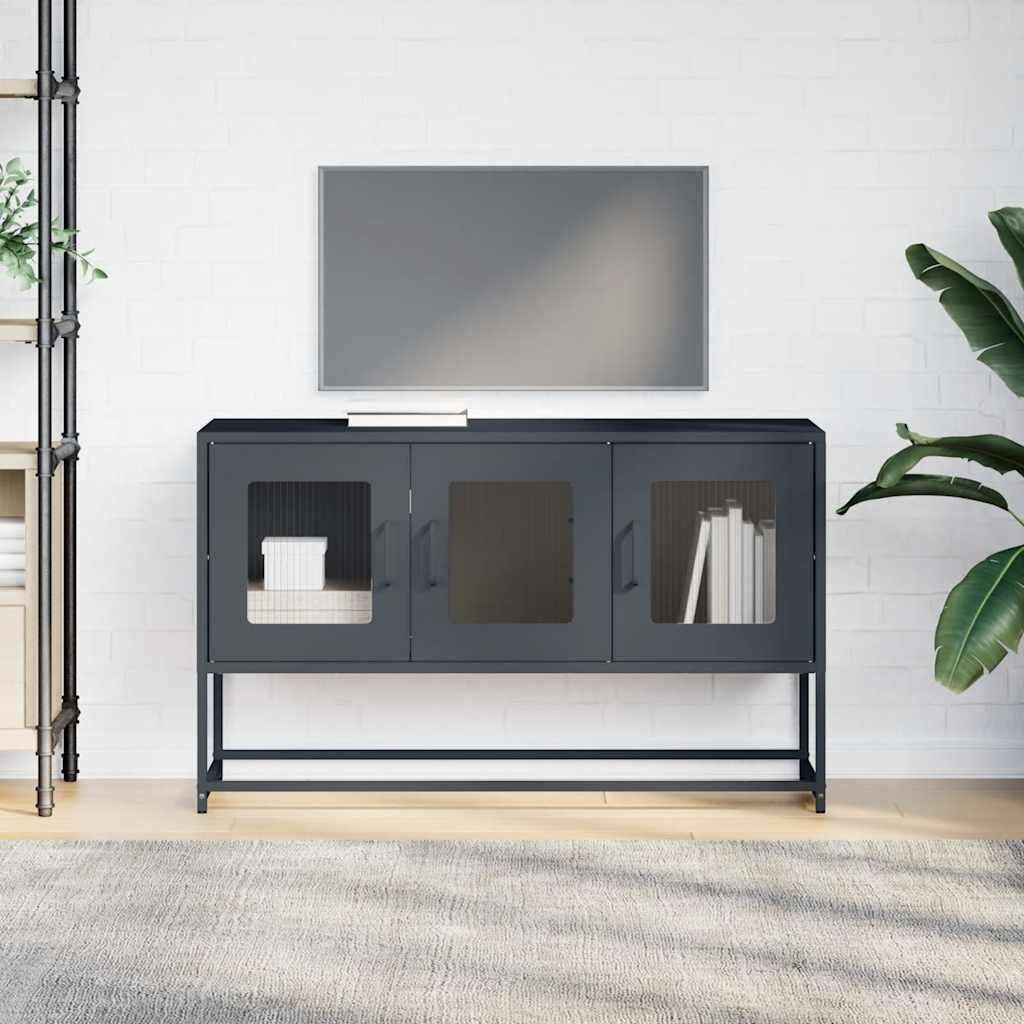 vidaXL TV-Schrank Anthrazit 100,5x39x60,5 cm Kaltgewalzter Stahl