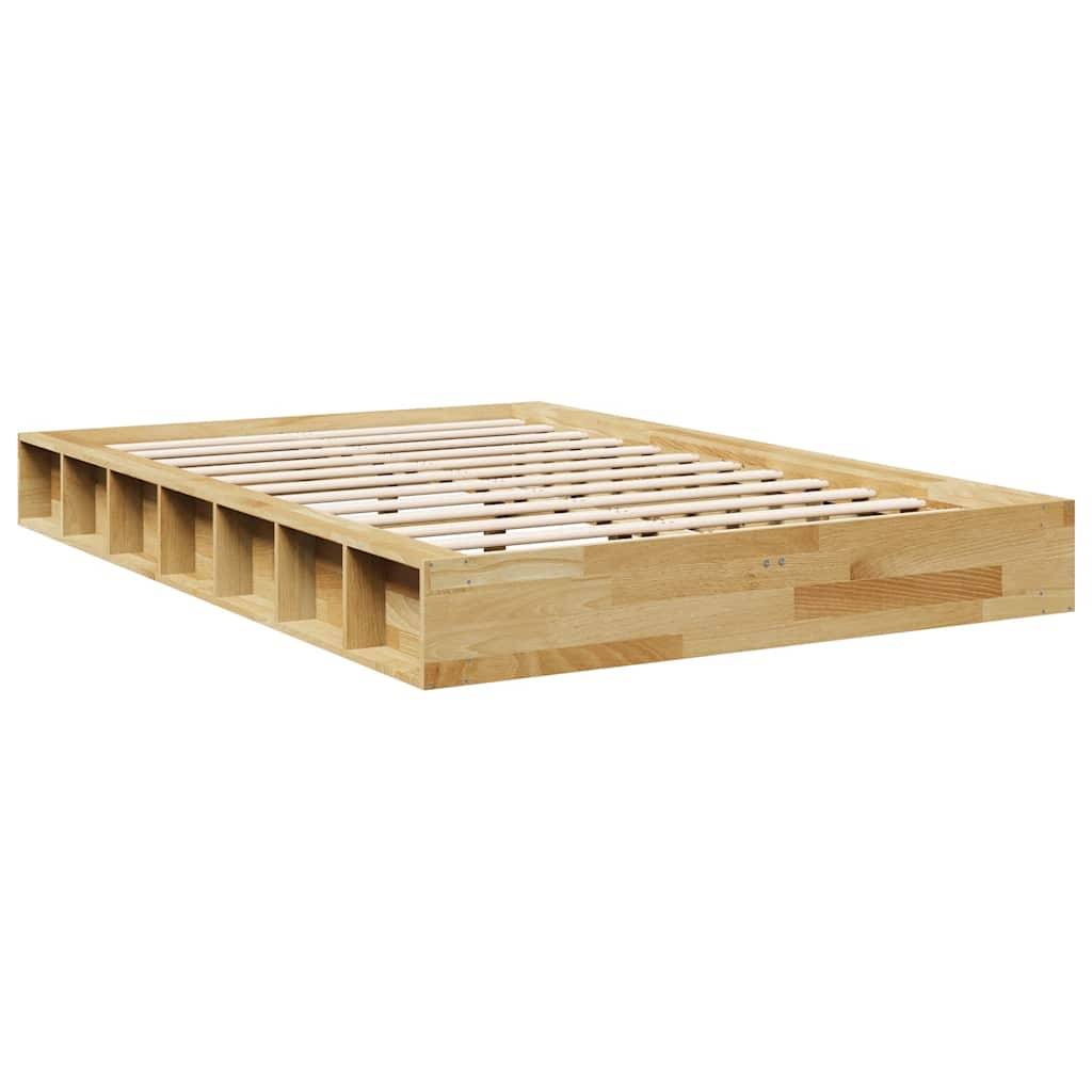 vidaXL Massivholzbett ohne Matratze 120x200 cm Eichenholz