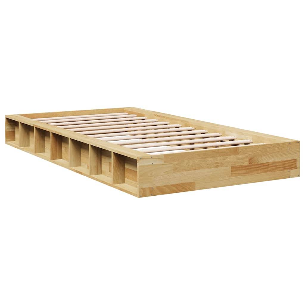 vidaXL Massivholzbett ohne Matratze 80x200 cm Eichenholz