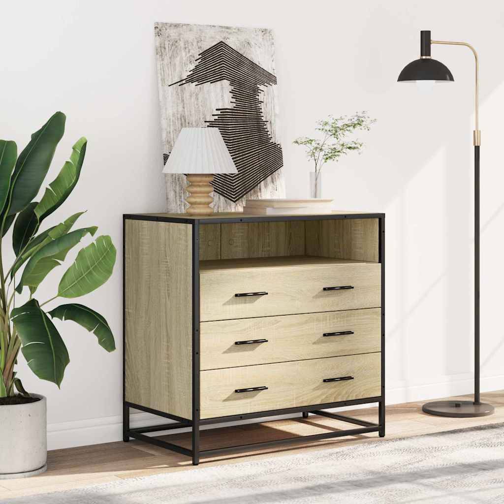 vidaXL Schubladenschrank Sonoma-Eiche 70x41x70 cm Holzwerkstoff