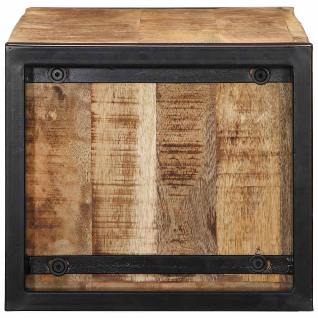 vidaXL TV-Schrank 80x30x25 cm Raues Massivholz Mango