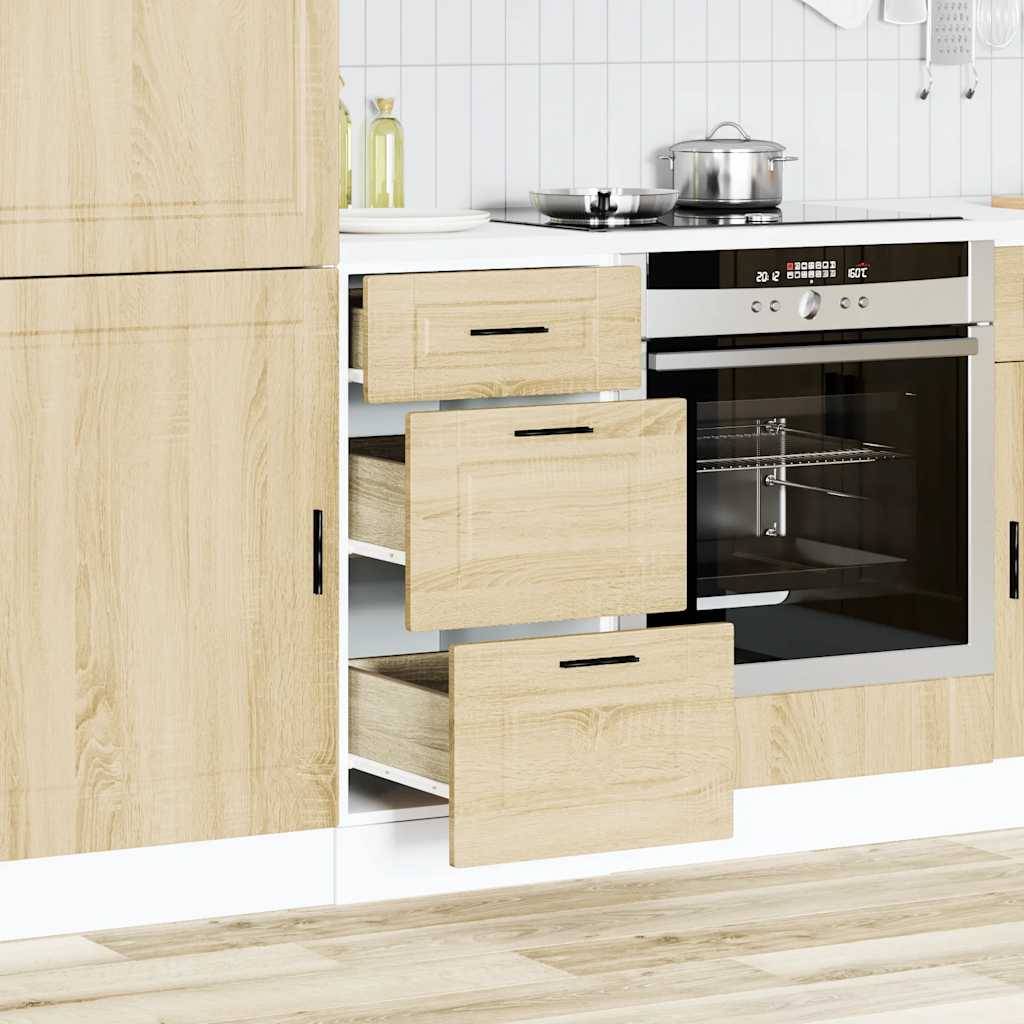 vidaXL Küchenunterschrank Porto Sonoma-Eiche Holzwerkstoff