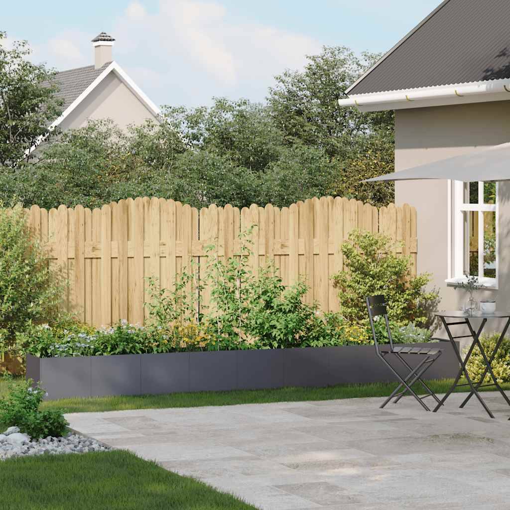 vidaXL Pflanzkübel Anthrazit 360x40x40 cm Kaltgewalzter Stahl