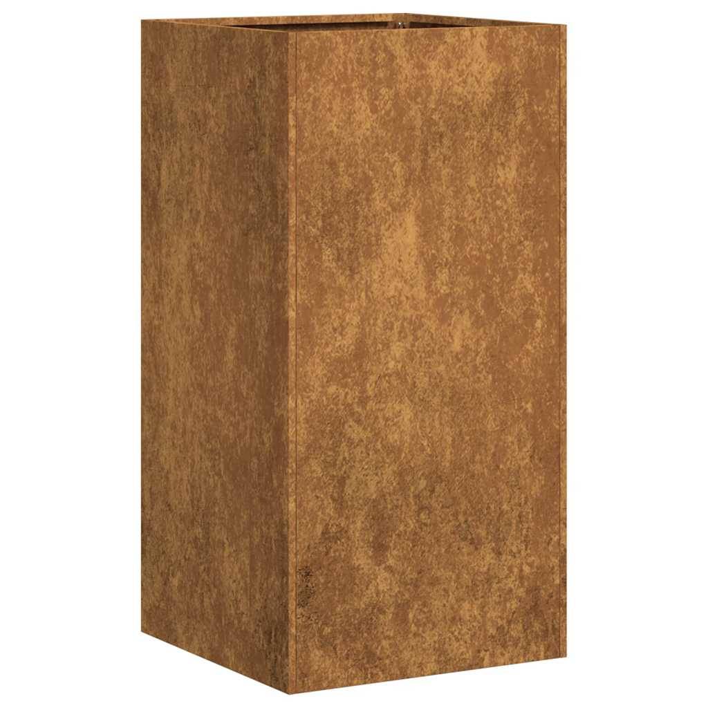 vidaXL Pflanzkübel Rostig 40x40x80 cm Wetterfester Stahl
