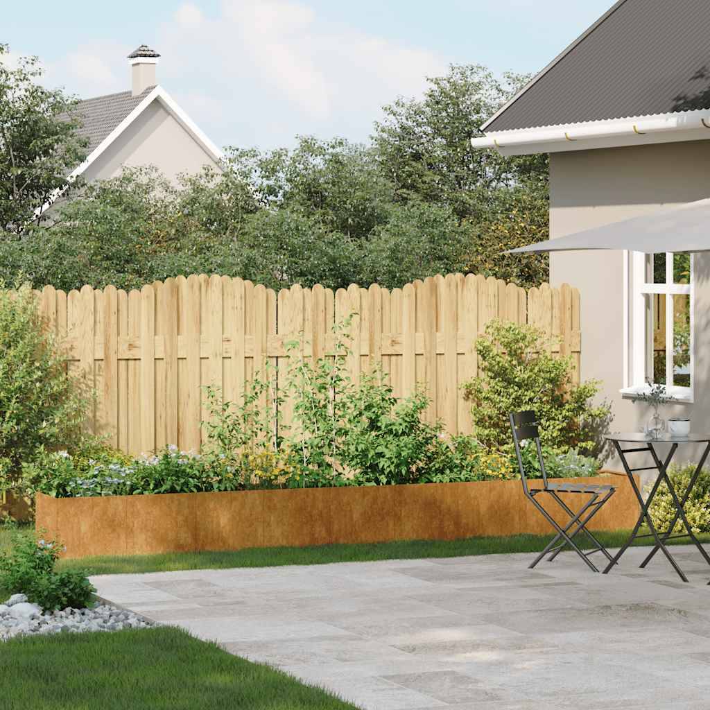 vidaXL Pflanzkübel Rostig 360x40x40 cm Wetterfester Stahl