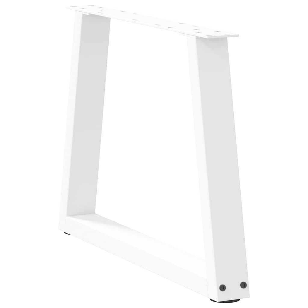 vidaXL Couchtischbeine V-Form 2 Stück Weiß 50x(42-43,3) cm Stahl