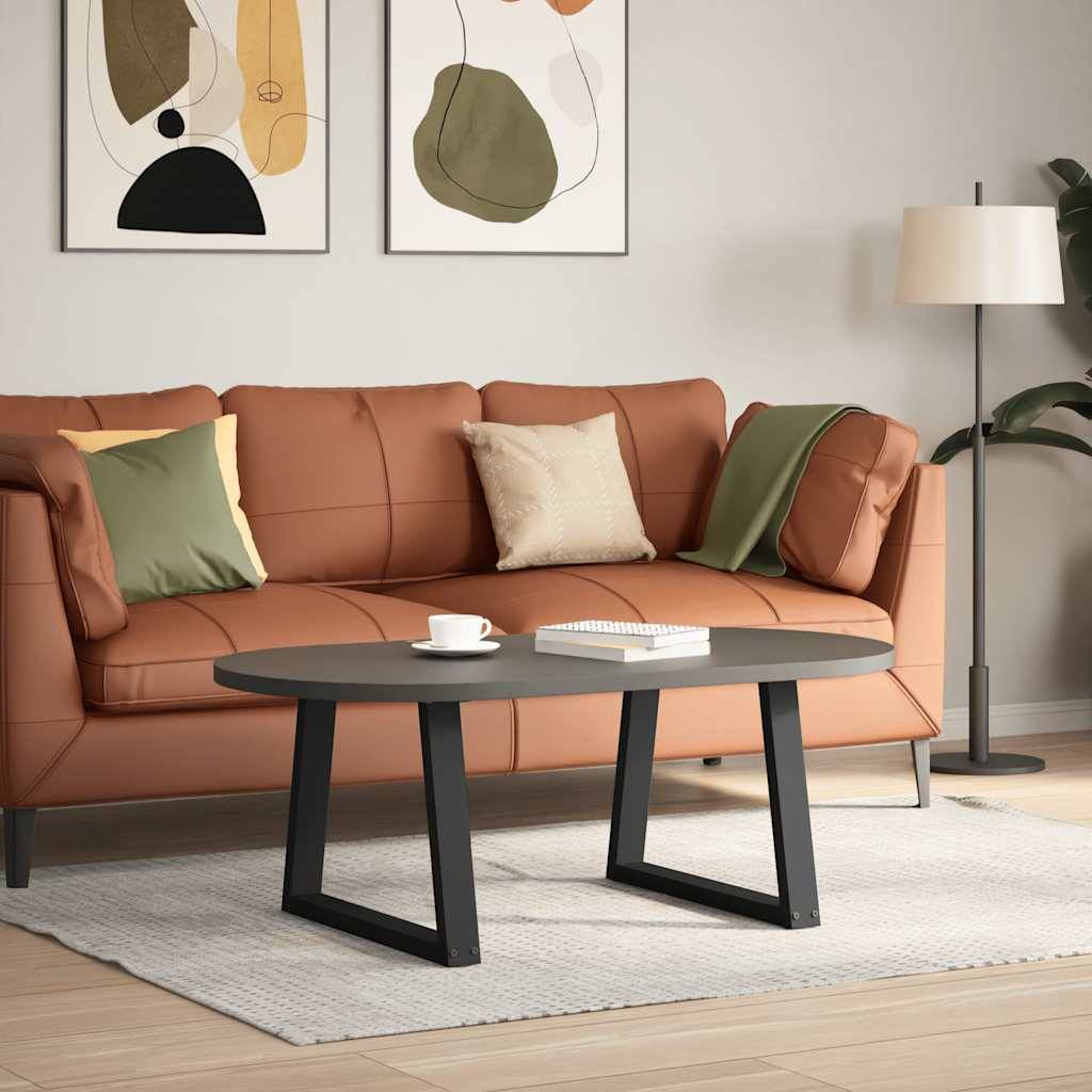 vidaXL Couchtischbeine V-Form 2 Stück Schwarz 70x(42-43,3) cm Stahl