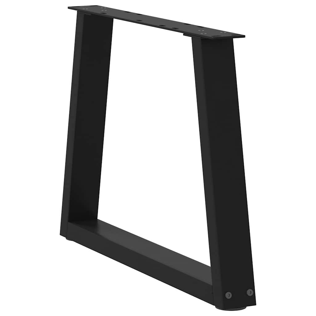 vidaXL Couchtischbeine V-Form 2 Stück Schwarz 70x(42-43,3) cm Stahl