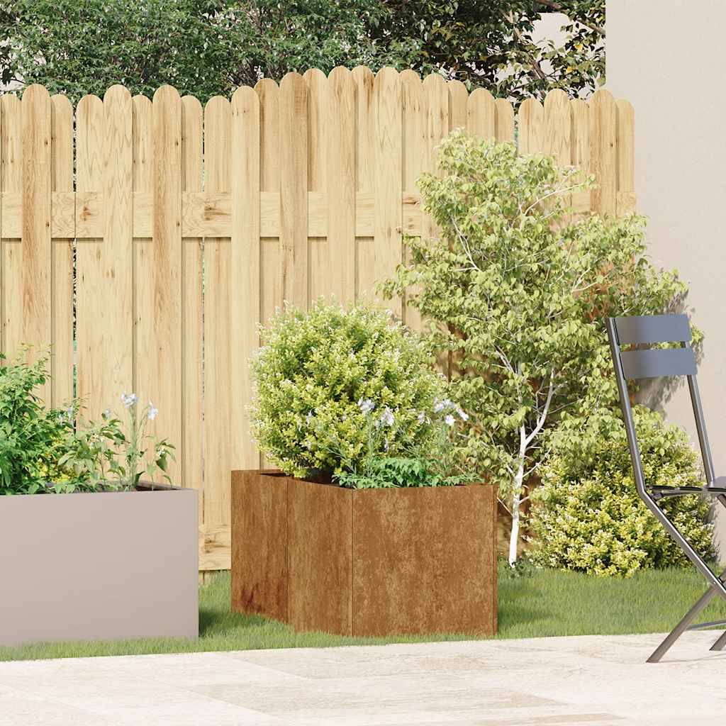 vidaXL Pflanzkübel Rostig 40x80x40 cm Wetterfester Stahl