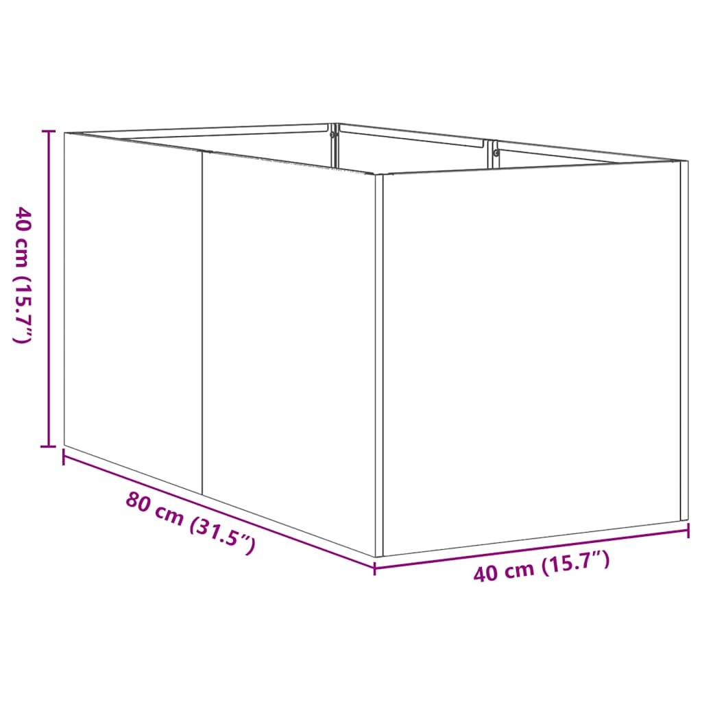 vidaXL Pflanzgefäß 40x80x40 cm Edelstahl